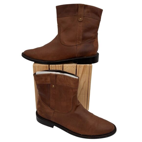 Eddie Bauer Women's Mid Calf Pull On Leather Upper Boots - Picture 2 of 11